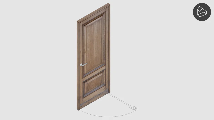 Wooden Door 1A (single slab, 90 cm)