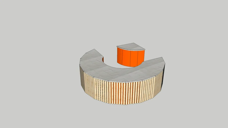 Orange bar with wooden accents