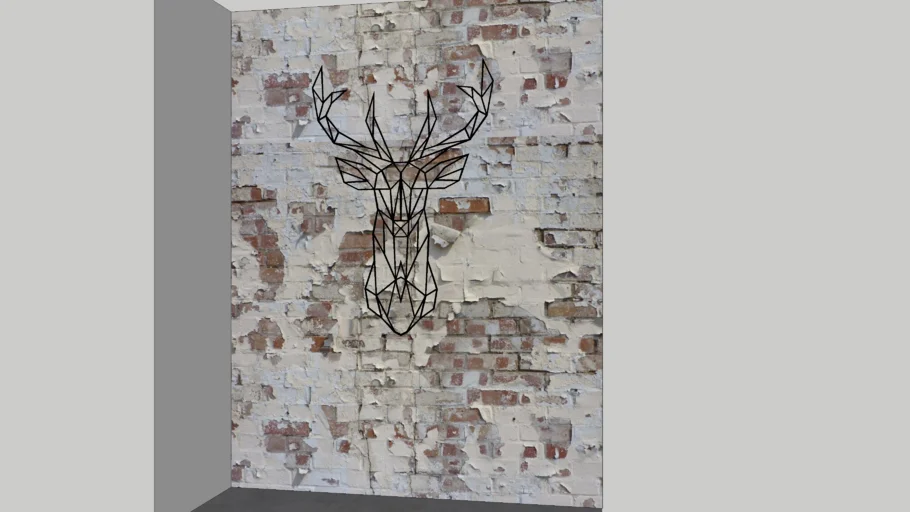 Deer Elk Wallsticker Geometric Decor Wall