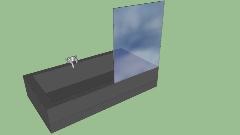 Bain design et miroir salle de bain