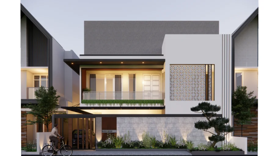 RUMAH MODERN TROPIS 12x16