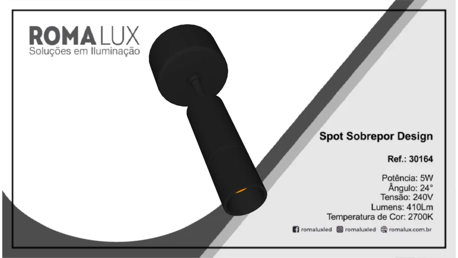Romalux - Spot Sobrepor Design - 30164