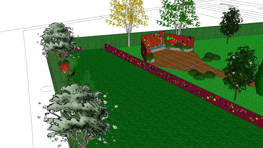 jardin de corten y cristal