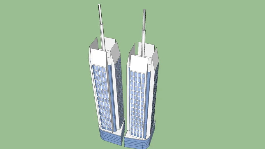 Highrise Office Twin Towers 1