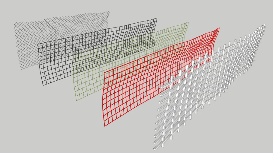 worn twisted wire mesh grid