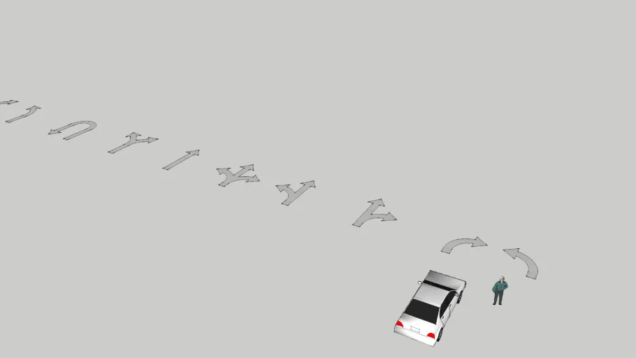 Street arrow or road arrow or highway arrow