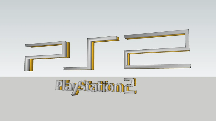 ps2 logo en oro