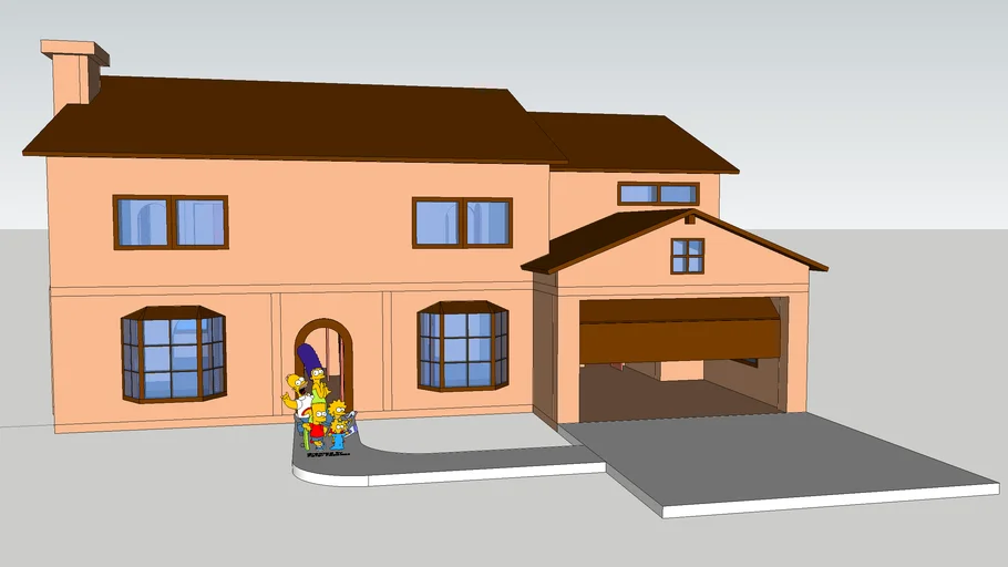 The Simpsons house - Real-world-scale 3D model
