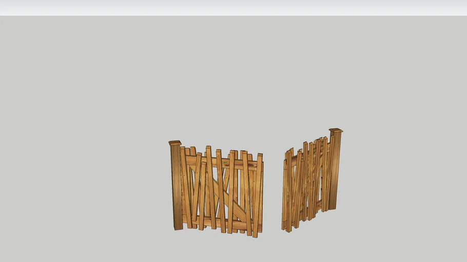 portail bois 1m PAPYRUS Vivre En Bois