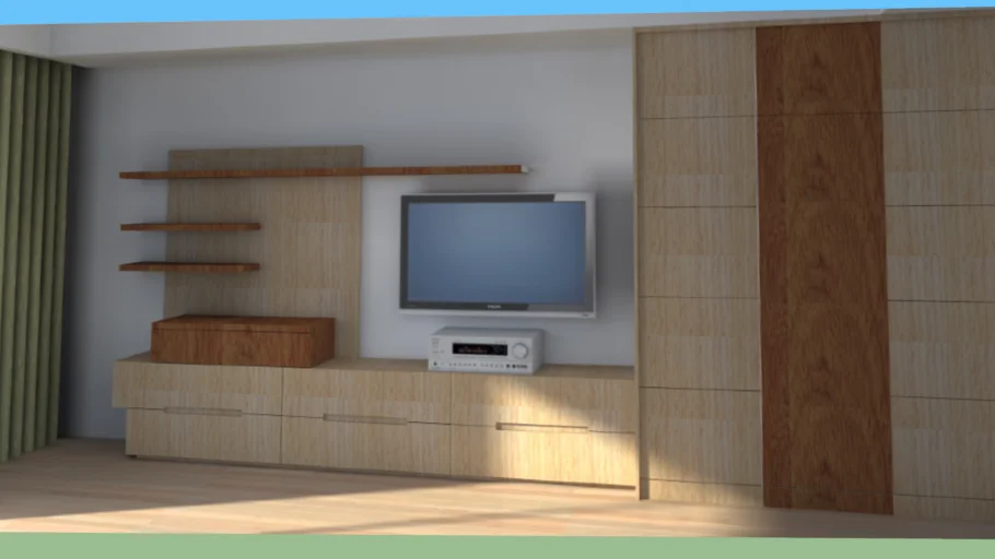 Bedroom's Closet & TV Unit 01