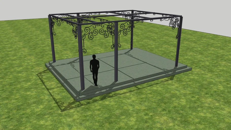Wrought Iron Pergola