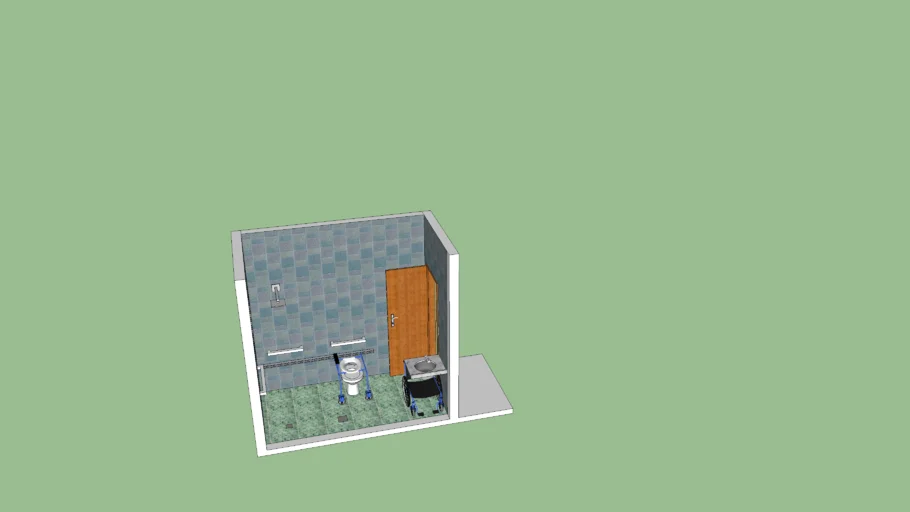 Banheiro adap. para deficientes/Bathroom adap. for the disabled/Baño adap. para discapacitados