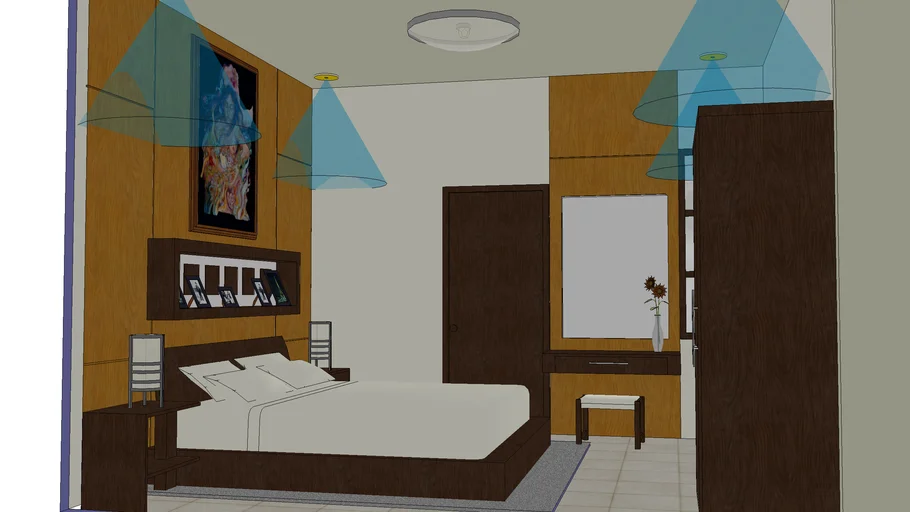 kamar tidur, bedroom, modern bedroom