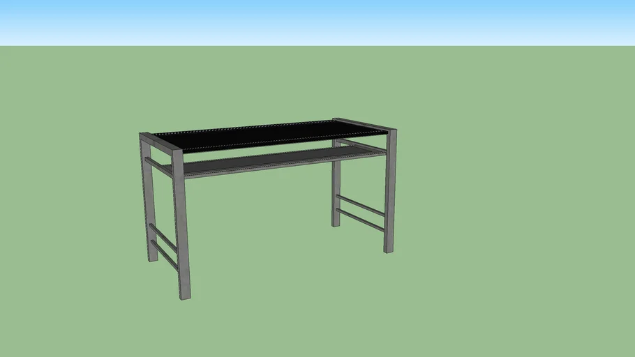 Black Glass Desk