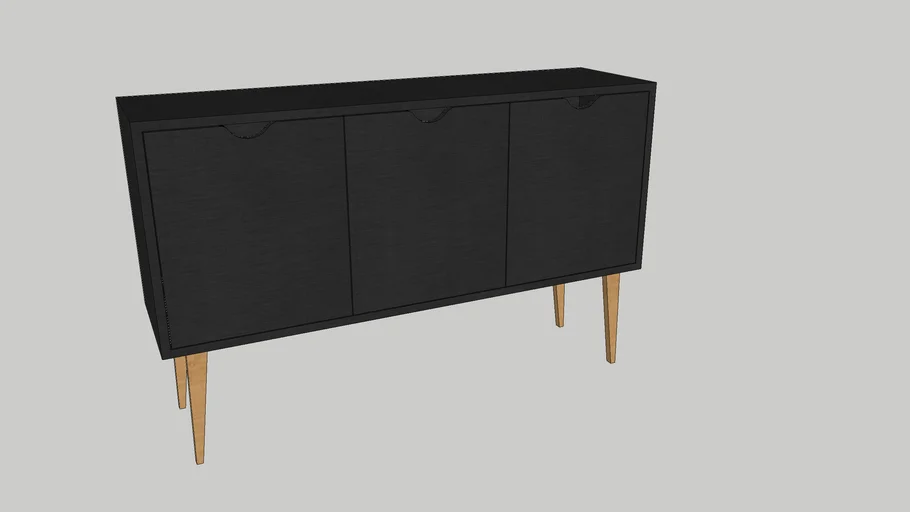 LIN BUFFET TOK STOK 3 PORTAS 120X35CM