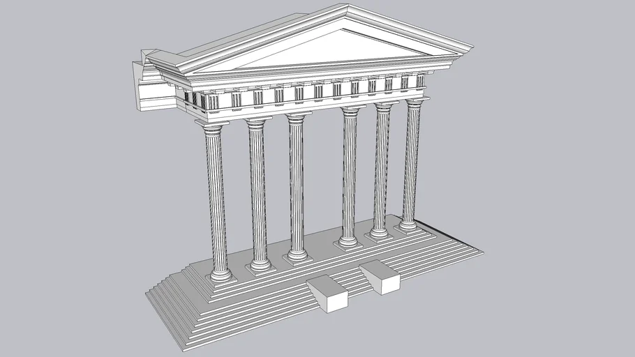Classical Doric Order Portico
