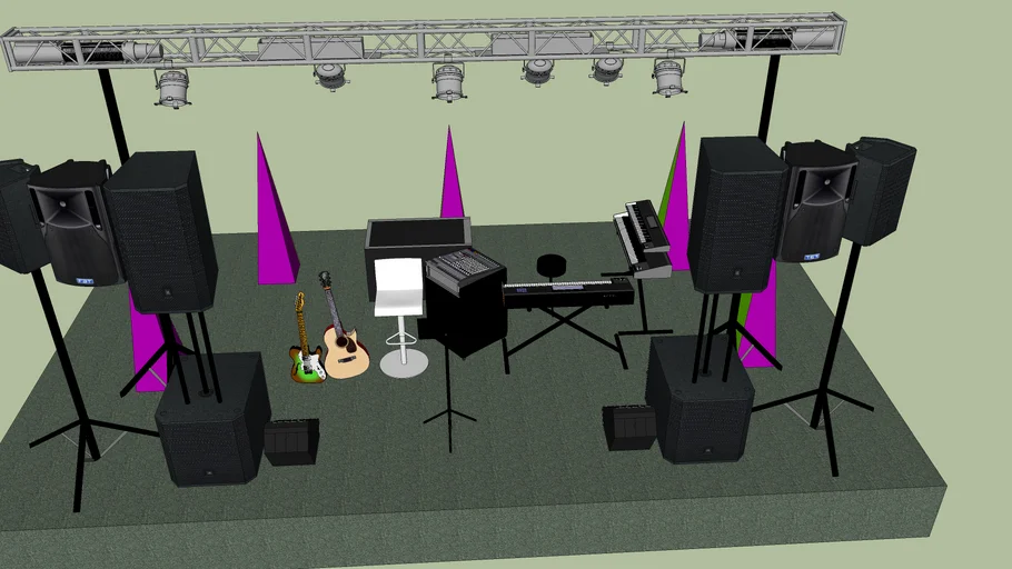 Music Band Rig stage setup