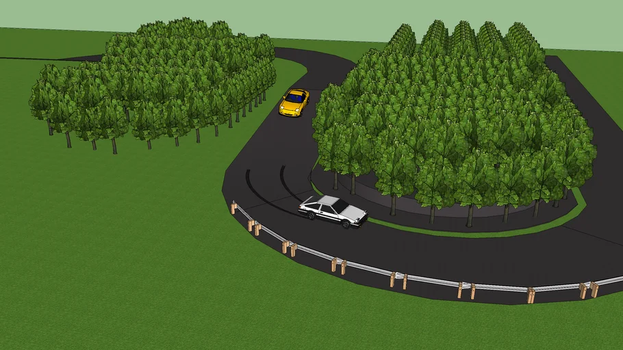 Akina Mountain drift AE86 Vs FC