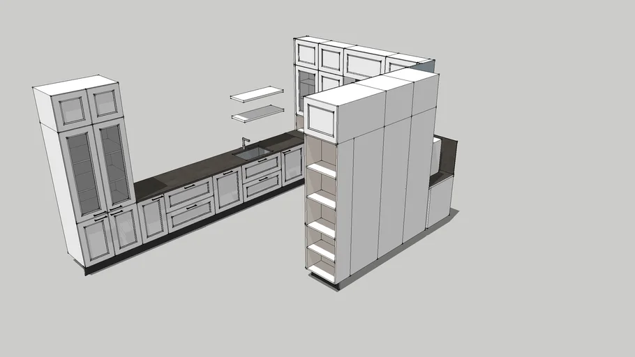Classical U-shaped kitchen