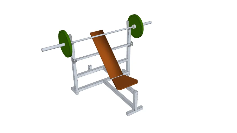 Weight bench with barbell 2