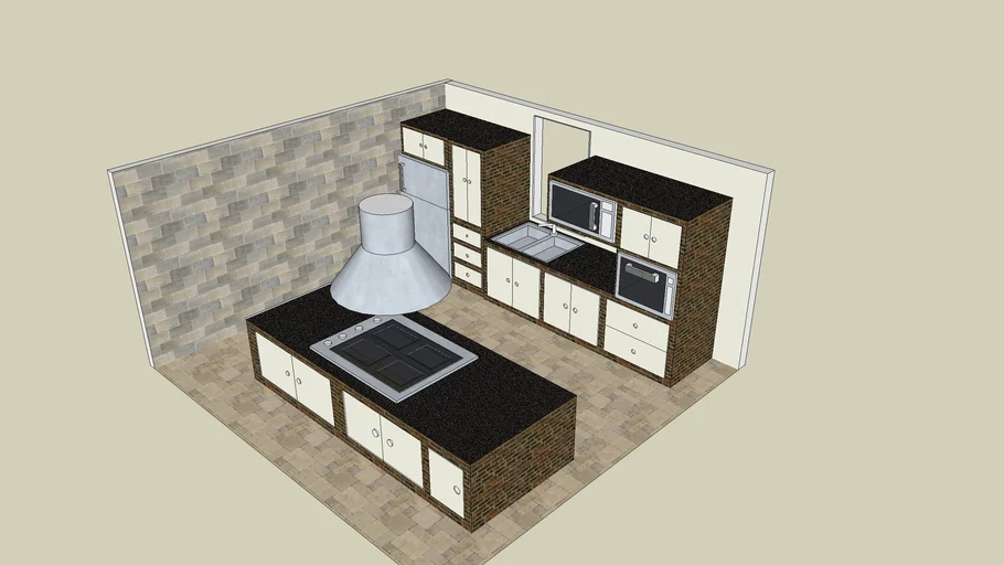 Cocina empotrada y terracota