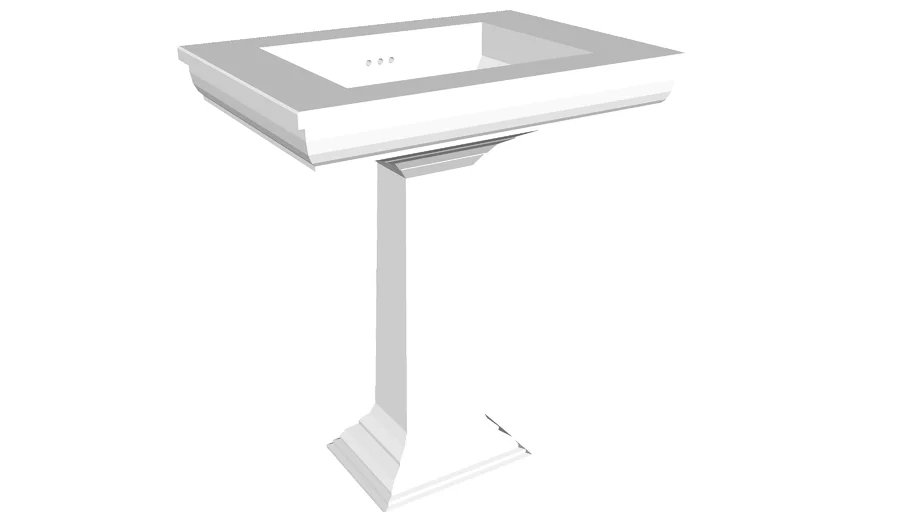 K-2268-1 Memoirs(R) Stately 30-3/4" rectangular pedestal bathroom sink