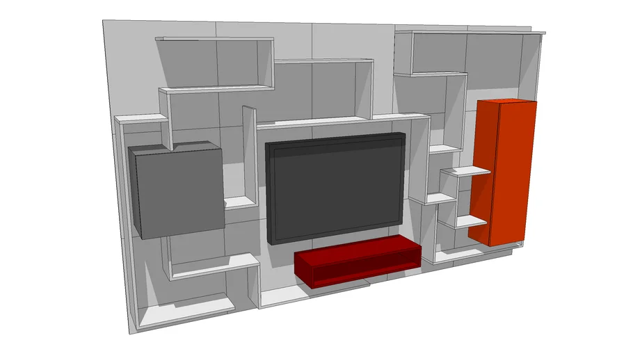 Modern wall unit design | 3D Warehouse