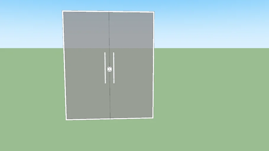 Porta de vidro (2 folhas)
