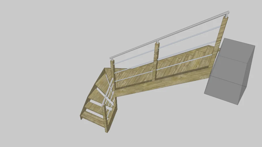 Escalier un quart tournant