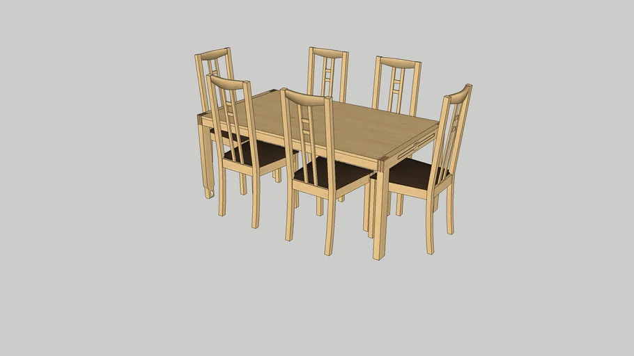 dining table with six chairs