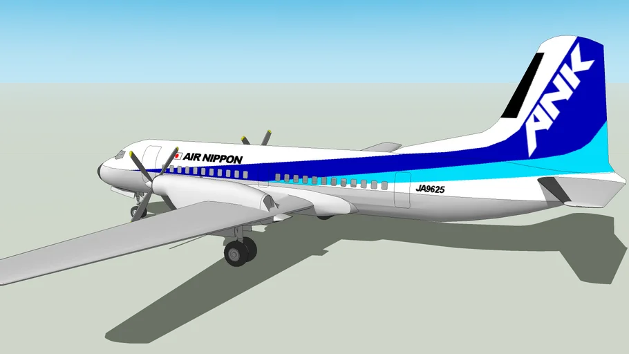 YS 11 the passenger plane 1962Japan - Model - 3D Warehouse