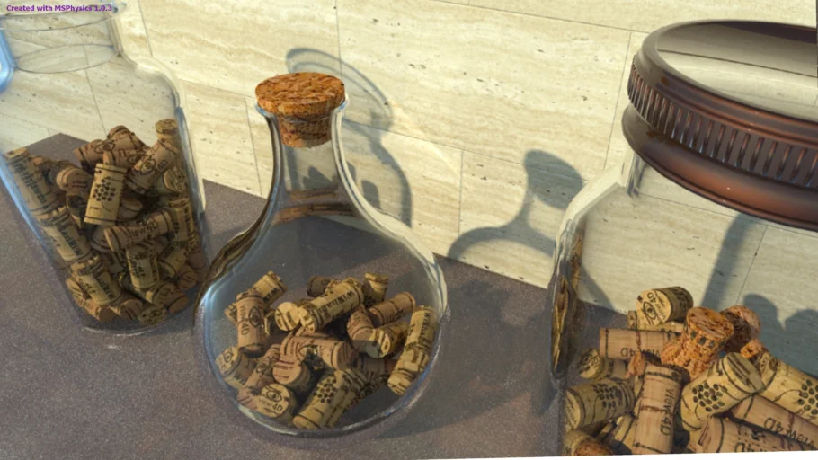 Vasos de vidro com rolhas