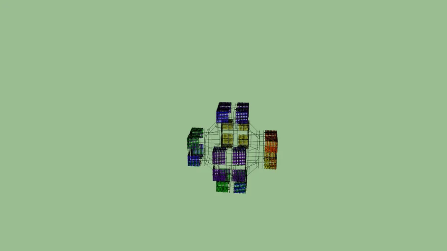 six tic tac toe cubes