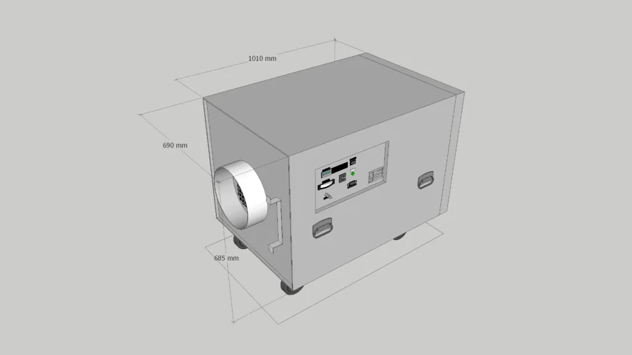AR用負圧除塵装置　集じん排気装置　Negative pressure dust collector（AT-2000.skp）アスベスト　asbestos