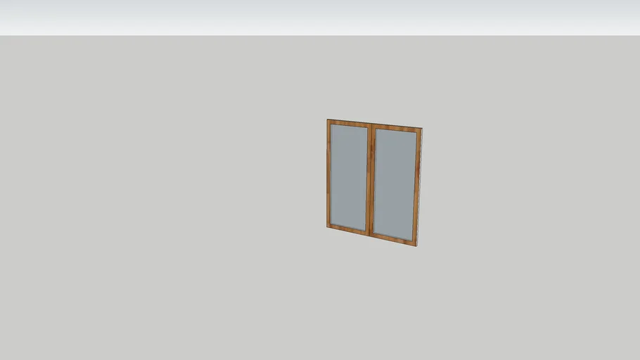 Wood and Glass Sliding Door
