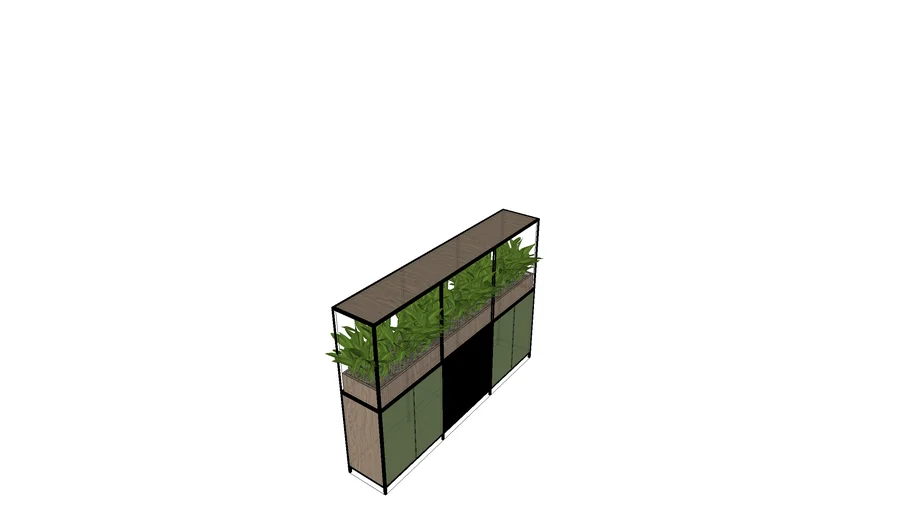 Storage cabinet with plant Martex
