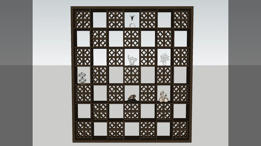 partition with decor shelf