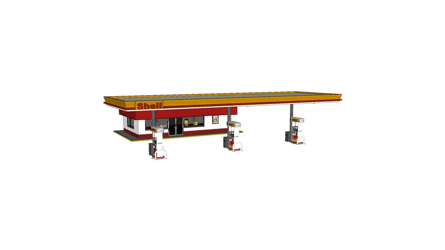 Shell Gas Station | 3D Warehouse