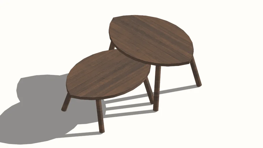 IKEA STOCKHOLM Nest of tables, set of 2 Walnut veneer
