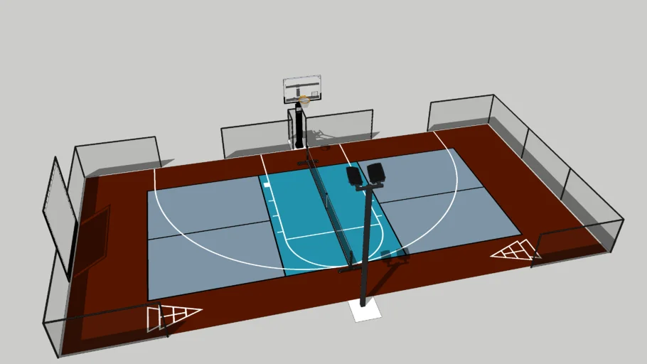 Basketball Pickleball Shuffleboard Sport Court