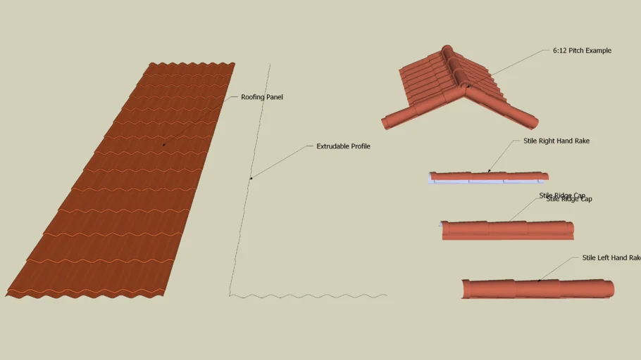 Stile simulated Spanish Tile