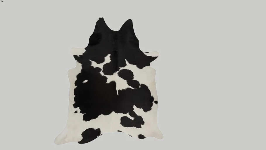 Cow Skin Rug Black | 3D Warehouse
