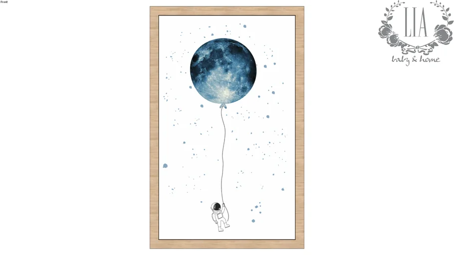 QUADRO INFANTIL - ASTRONAUTA 35X55CM