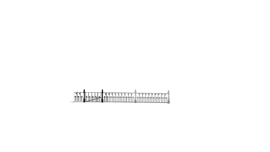 victorian wrought iron railings and gate