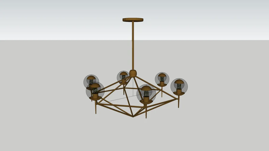 Gold Cage Chandelier 02
