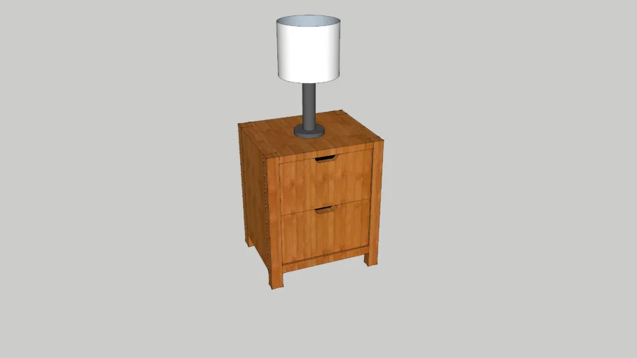 Bedside Table with Lamp