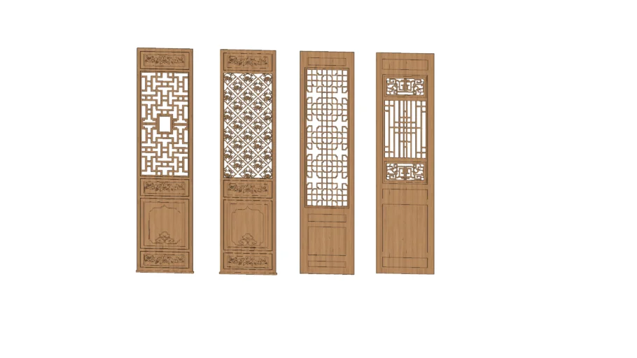 wood chinese partition wall 2