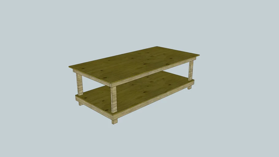 4x8 foot plywood and lumber work bench