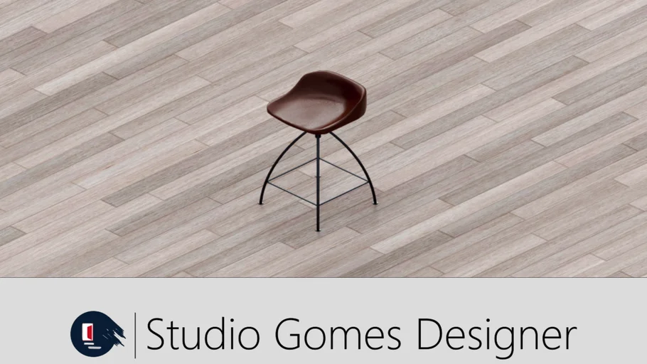 V-ray 4.2 Banqueta Couro