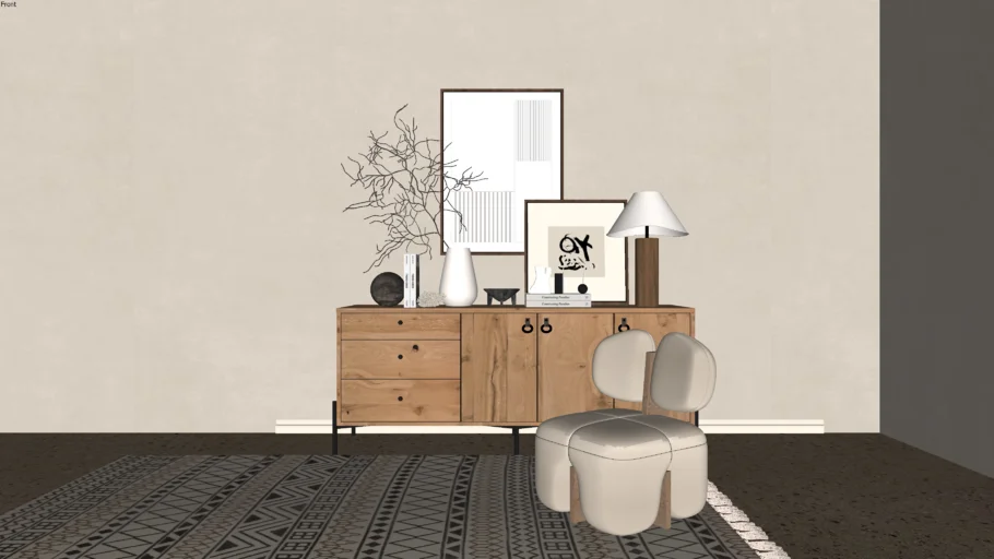Wabi Sabi Arm Chair - Side Cabinet